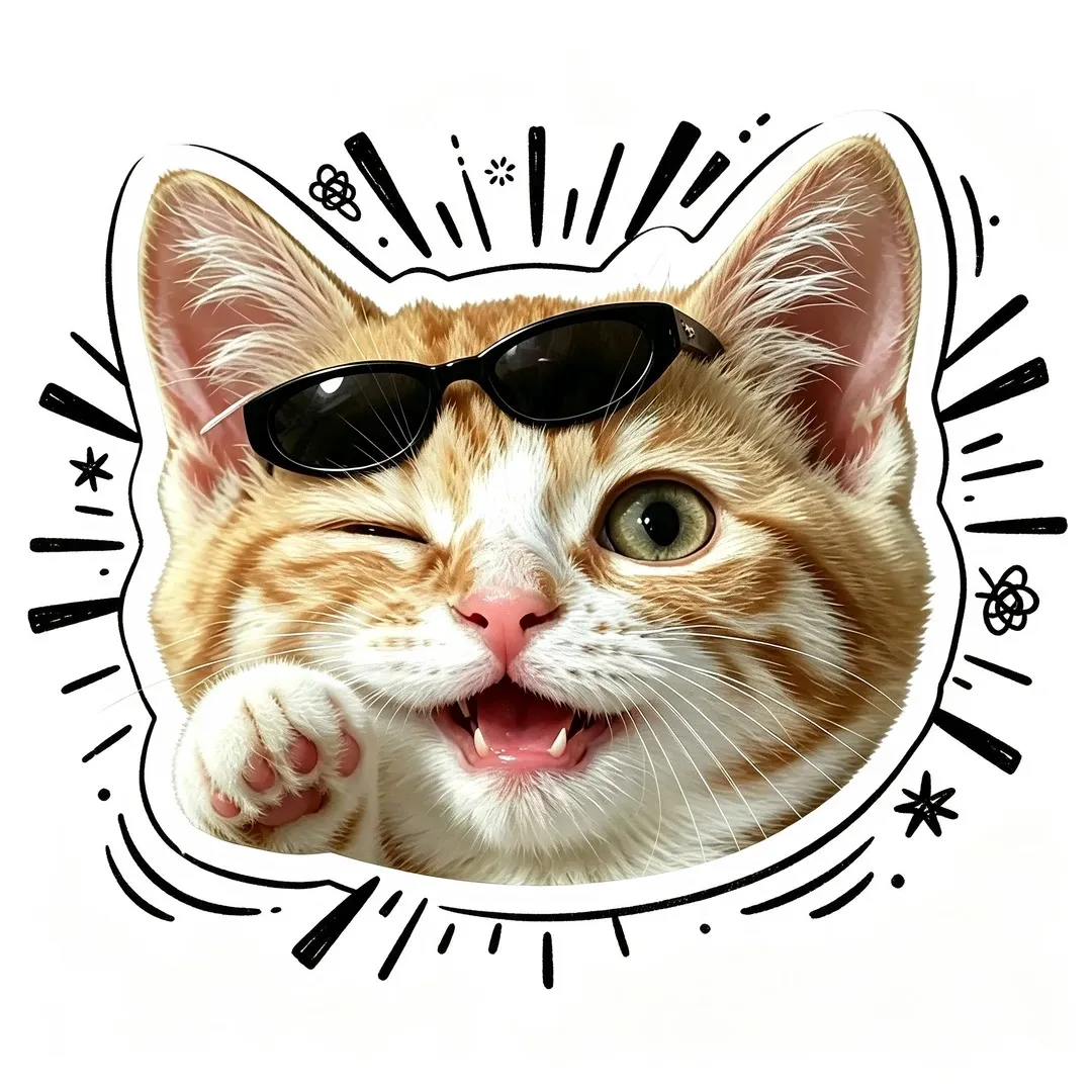 卡卡和两只猫 头像